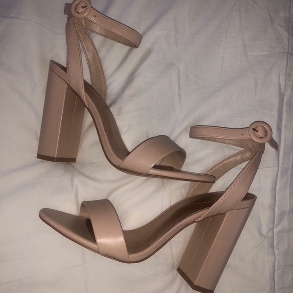 Mix No. 6 Shoes - Nude Chunky Heels